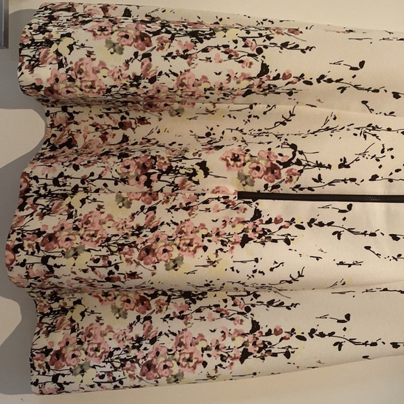 Cue OffWhite and Floral Zip Front Dress - Picture 3 of 7
